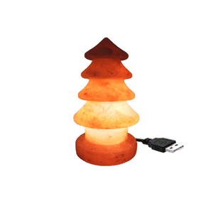 Sel blanc naturel de l'Himalaya OEM décor spirituel cristal naturel forme pyramidale mini lampes USB base en bois lampes de sel naturel - Product Image 6