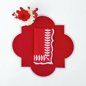 New Design Natural Handmade <b>Red</b> Lacquer <b>Placemat</b> for Home Decoration Made in Vietnam with Best Quality - Product Image 3