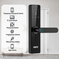 Cerradura Inteligente para Puerta XSDTS F17, Funciona con Tuya/TTlock, Desbloqueo Remoto por Huella Dactilar WiFi, Cerradura Digital Inteligente de Seguridad para Hogar y Oficina