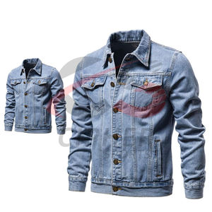 Veste en jean stylée pour hommes Vêtements décontractés Vente en gros Veste en jean en coton de haute qualité Veste en jean pour hommes personnalisée à vendre - Product Image 3
