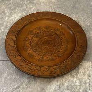 HHO จานไม้ทรงกลมสำหรับตกแต่งโต๊ะงานหัตถกรรมทรงกลมสวยงามสำหรับบ้านและห้องครัว - Product Image 3