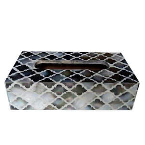 Boîte à mouchoirs galvanisée multi-usages pour hôtels et restaurants, lot de 2 en formes différentes pour la décoration de table - Product Image 2