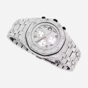 Montre de luxe avec testeur de diamants, personnalisée, en moissanite, couleur D, VVS, sertie de pierres, mouvement à quartz analogique ETA, style hip-hop pour hommes - Product Image 4