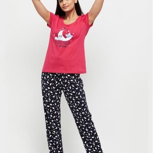 Vestido con estampado Floral de bloque de mano cómodo de algodón 100% para mujer, ropa de dormir de noche suave para primavera otoño verano - Product Image 2