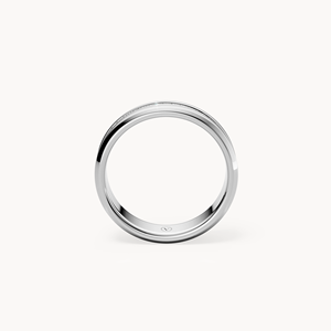 แหวนชุบทองคำขาว 5 มม. แบบเรียบ - Product Image 5