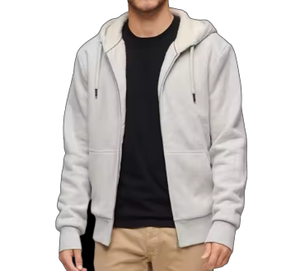 เสื้อฮู้ดแขนยาวผ้าฝ้ายนุ่มปกติพิมพ์ลายพัฟ - Product Image 4