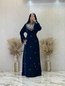 AWAIS HOUSE Plus Size Lightweight Handmade Hand Beaded <b>Sequined</b> Polyester Floor Length Long Sleeve Kaftan Abaya Traditional - Product Image 2