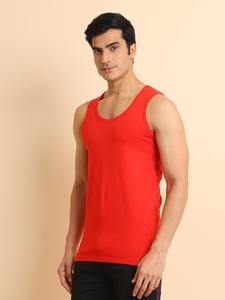 Chaleco elástico rojo para hombre, camiseta interior transpirable ajustada y cómoda para el día a día - Product Image 2