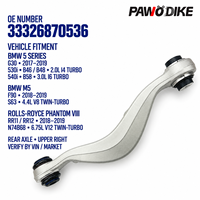 Link Kontrol Arm Belakang Kanan OE 33326870536 untuk BMW Rolls Royce Seri Phantom F90 G30 G31 G38 RR11 RR12 Suku Cadang Pengganti Chassis