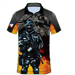 เสื้อโปโลผ้าโพลีเอสเตอร์ของผู้ชายเสื้อกีฬาพิมพ์ลายได้100% - Product Image 1