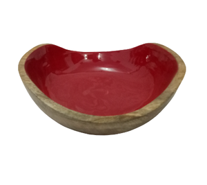 Nouveauté bol en bois émaillé impression personnalisée bol intérieur fruits bol de service accessoires de cuisine - Product Image 4