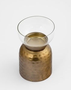 Handmade Hammered Metal Candle Stand with Glass Votive Set of 2 Pcs New Design <b>Christmas</b> Occasion Candle Holder for <b>Sale</b> - Product Image 3