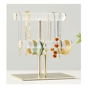 Support à bijoux artisanal à 3 niveaux en fer et en bois, qualité supérieure, forme personnalisée, support d'exposition de bijoux au meilleur prix en Inde - Product Image 3