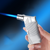 Ouvre-bouteille allume-cigare multifonctionnel Coupe-ongles Flamme unique Haute température Briquet en métal Flamme bleue Logo personnalisé
