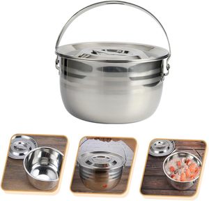 หม้อสแตนเลสแบบพกพาหม้อทำอาหาร sukiyaki หม้อไฟ201 - Product Image 3