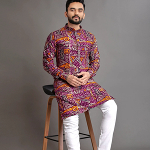 Colección de Diseñador Exclusiva: Camisa Formal de Algodón Suave Premium para Hombre, Corte Holgado, Estampado Metálico, Ideal para Fiestas y Bodas - Product Image 5