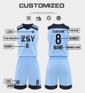 Vente en gros d'uniformes de basket-ball en polyester à séchage rapide unisexe, vêtements de sport respirants, maillot imprimé par sublimation - Product Image 6