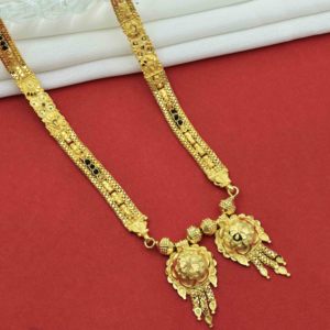 Vente en gros 24K formant plaqué or long Vati Mangalsutra, bijoux de mariage, 24K rempli d'or traditionnel indien mariage Mangalsutra - Product Image 2