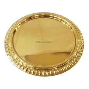 Golden <b>Charger</b> <b>Plate</b> Most Precious With High Durability Metal <b>Charger</b> <b>Plates</b> Retain Food Warm Dinnerware Under <b>Plate</b> - Product Image 1