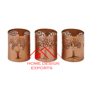 Décoration et centre de table Décor 2024 Derniers produits tendance Bougeoir décoratif en métal fini blanc - Product Image 5