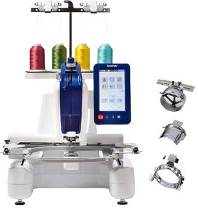 Machine à broder à aiguille simple FRESH NEW PRS100 avec support à fil à 4 bobines et bras libre pour la broderie - Product Image 1