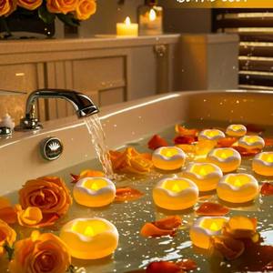 Vela Electrónica Flotante Impermeable y sin Llama TOOWIN para Bodas, Bares Románticos junto a la Piscina e Iluminación Ambiental - Product Image 3