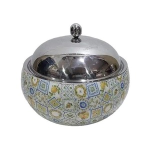 Juego de ollas para cacerolas con tapas, cocina redonda usada o plato, olla caliente de acero inoxidable de Metal personalizada con tapas, mesa impresa - Product Image 1