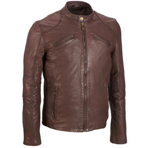 เสื้อแจ็กเก็ตมอเตอร์ไซด์หนังสำหรับผู้ชายเสื้อแจ็กเก็ตกันน้ำออกแบบได้ตามต้องการเสื้อโค้ทแฟชั่นสำหรับนักขี่จักรยานมาใหม่มีสไตล์ฤดูใบไม้ร่วง - Product Image 1