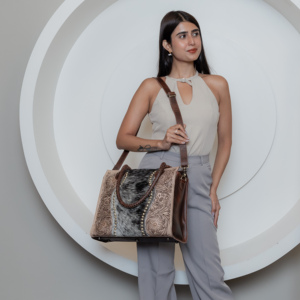 Sac fourre-tout en cuir usiné à la main de haute qualité en cuir véritable dissimulé sac à bandoulière de luxe grand sac à main pour les femmes - Product Image 3