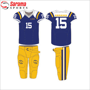 Uniforme de fútbol americano, uniforme de fútbol negro, fibra personalizada americana, rojo, sublimación - Product Image 3