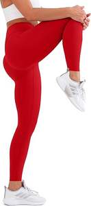 Pantalon de yoga doux au beurre pleine longueur taille haute pour femme Leggings à motif solide pour l'entraînement ou un usage quotidien avec logo avant - Product Image 6