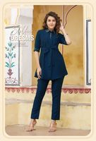 Ensemble haut et pantalon en soie, travail artisanal, style moderne et élégant, pour mariage, couleurs magnifiques, tenue de bureau, haute qualité