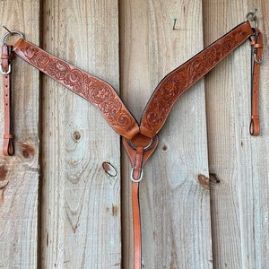 Cabezada y Pechera de Cuero Genuino con Estampado de Serpiente Estilo Western para Caballo, con Hebilla de Cristal Decorativa, Accesorios de Equitación - Product Image 1