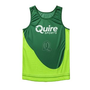 Baberos de entrenamiento de fútbol de malla verde de doble tono personalizados Chaleco de práctica de poliéster transpirable para entrenamiento de equipos juveniles adultos - Product Image 2