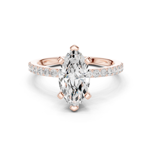 Bague de mariage Moissanite ovale 10K pour elle - Product Image 2