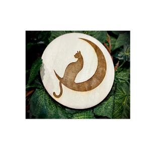 Posavasos de madera para gatos al por mayor, diseño novedoso, forma de pata de gato, posavasos de madera de cerezo para restaurantes, forma redonda - Product Image 3