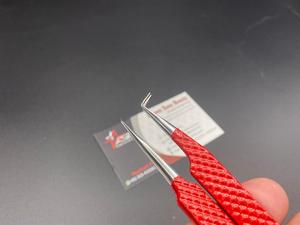 Pince à épiler d'extension de cils de Type droit en acier inoxydable professionnel outil d'isolation d'extension de cils à poignée diamantée durable - Product Image 5