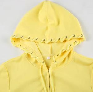 Sweat à capuche uni pour femmes Tissu en coton coupe confortable Fabricant avec logo personnalisé OEM - Product Image 6