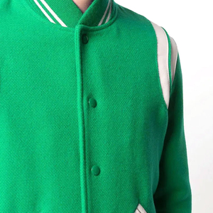 Logo brodé personnalisé manteau d'hiver vintage vêtements de sport bombardier veste de baseball Letterman College pour hommes OEM - Product Image 2