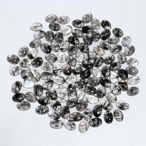 พลอยอัญมณีทรงวงรีทรงหลวมอัญมณีสีดำธรรมชาติขนาดใหญ่จำนวนมาก - Product Image 3