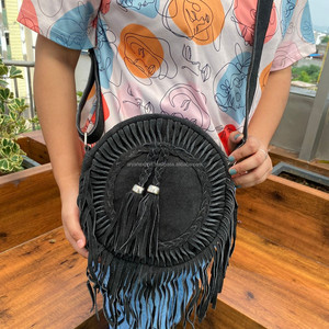 แฟชั่นใหม่กระเป๋าสะพายไหล่หนังนิ่มทรงกลมกระเป๋าสะพายข้างสไตล์โบฮีเมียนสำหรับผู้หญิงกระเป๋าสะพายข้างสไตล์คาวเกิร์ลของขวัญสำหรับเธอ - Product Image 2