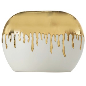 Florero dorado de diseño Multimf, elegante, multiusos, Ideal para exhibición de flores, Mini portalápices de plantas o decoración creativa para el hogar - Product Image 1