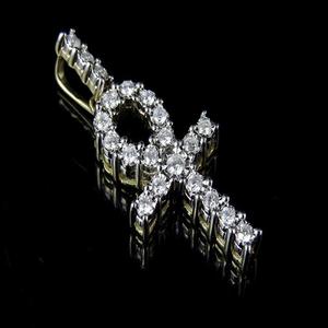Colgante de diamante de alta calidad para uso diario personalizado Unisex tenis Ankh Cross VVS Moissanite para hombres y mujeres - Product Image 1