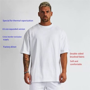 T-shirts Pro Club pour hommes, grammage lourd 250/280 GSM, coupe oversize, vierges, 100% coton, personnalisables OEM, anti-plis et écologiques, vente en gros - Product Image 4