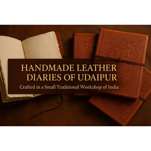 Luxury Handcrafted Terracotta Leather Journal Hand-Embossed Cover Gravure Printed Pages Made Goat Sheep Leather Pure Recycled - Product Image 6