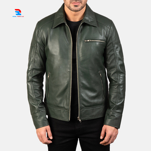 Men's High Quality Cowhide Turn Collar Leather <b>Jacket</b> Zipper Letterman High Street Breathable Eco-Friendly Customizable Winter - Product Image 1