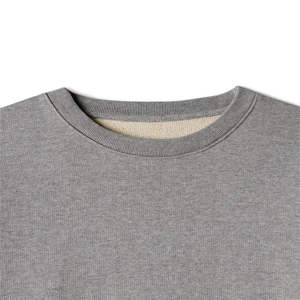 Sweat-shirt à col rond décontracté pour hommes de haute qualité 100% coton et polyester imprimé en relief polaire unie pour l'hiver - Product Image 3