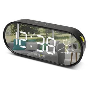 Reloj de Mesa Inteligente Explore Scientific RDC2002WBLK Negro, Reloj Despertador Multifunción con Pronóstico del Tiempo - Product Image 2