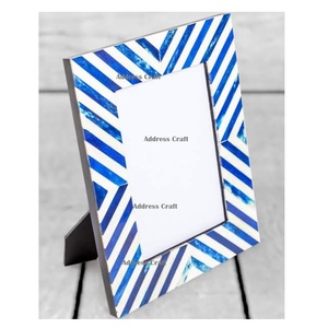 A One Quality MDF Board Resin and Bone Inlay Rectangles Shape White and Brown Photo Frame Birthday Party Gift Used Photo <b>Display</b> - Product Image 5