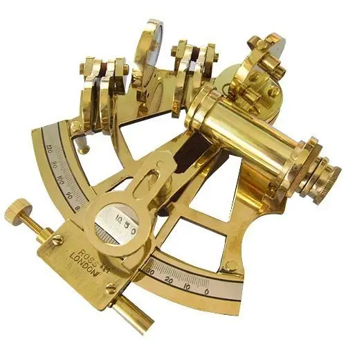 German Sextant Small Sextant Gift Item Telescope Metal Brass Nautical Sextant 4 inch